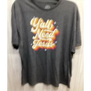 DOM Men's? (Size 2XL)‎ Short Sleeve Crew Neck T-Shirt Y'all Need Jesus